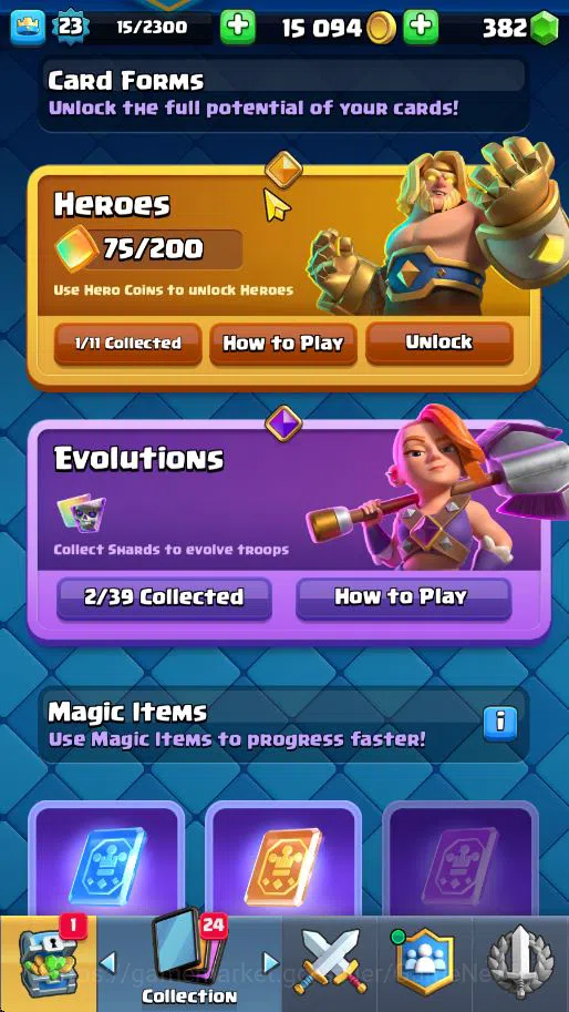 Clash Royale Accounts Lv 23|Trophy 4165|KTL 9|Total Card 72|1 Hero 2 EVO image 6