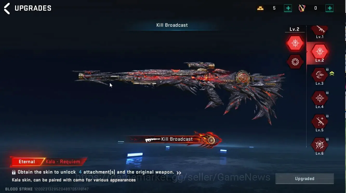 Blood Strike Accounts ASIA|6 ETERNAL[ZERO-Odashadow,AK47 Lv5,M700 Lv3,QB image 17