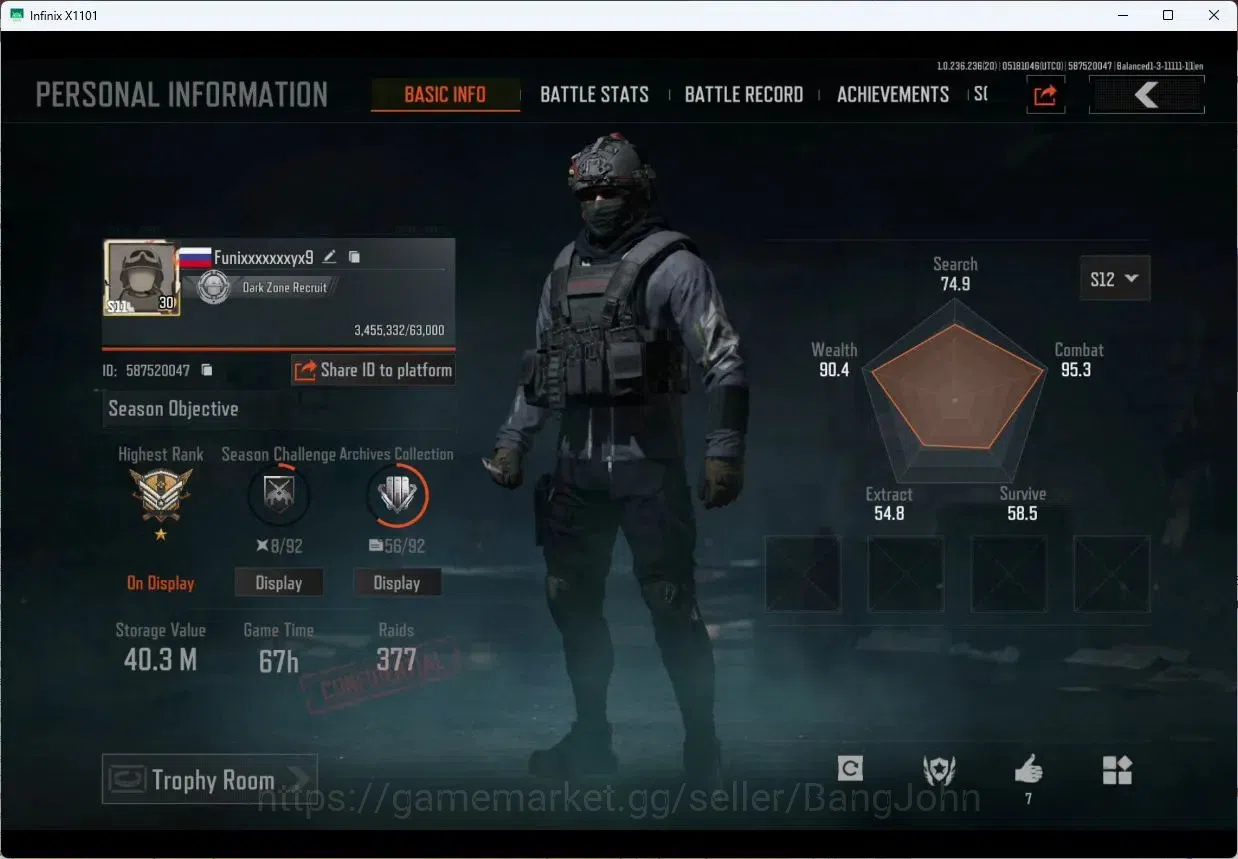Arena Breakout Accounts Mobile | LV 30 | SV 40.3M | CV 12M | Symphony AR57 image 1