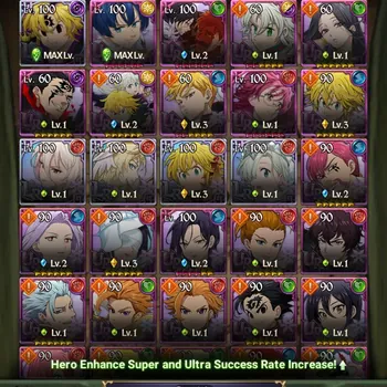 The Seven Deadly Sins: Grand Cross Accounts Endgame GLOBAL|4.3M CC|52 LS|5 LR