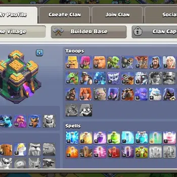 Clash of Clans Accounts High-End TH14-BH9|Lv.143|BK46,AQ40,M46,GW33,RC18|BM19-BC16|HH8|4 Legendary,1 Gold Skins|CN-Off|1848