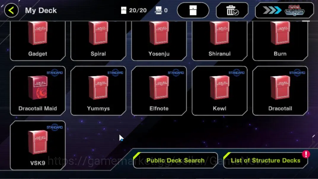 Yu-Gi-Oh! Master Duel Accounts Mid-Level Android |Lv 18 |20 Deck |Kewl,VSK9,Yummys,Dracotail,Elfnote,Dracotail Maid,Etc 3