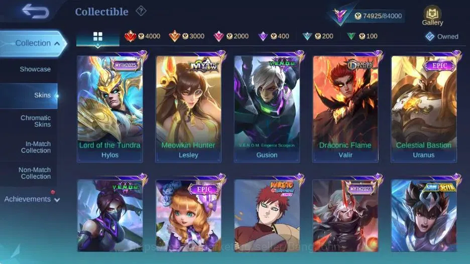 Mobile Legends: Bang Bang Accounts Global|Skin 344|Renowned|KOF Karina ,Saintsaiya Ba image 12