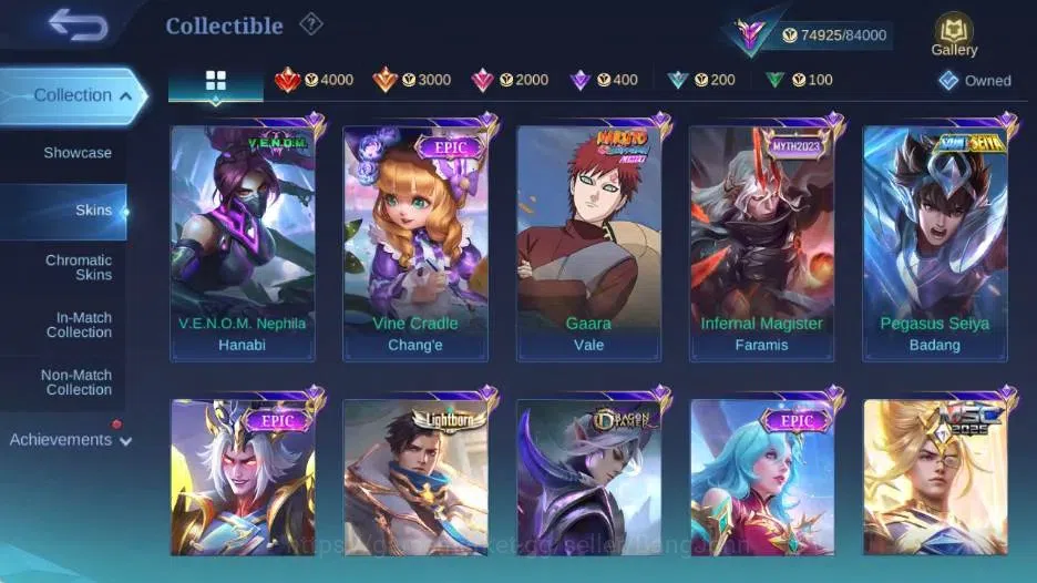Mobile Legends: Bang Bang Accounts Global|Skin 344|Renowned|KOF Karina ,Saintsaiya Ba image 13