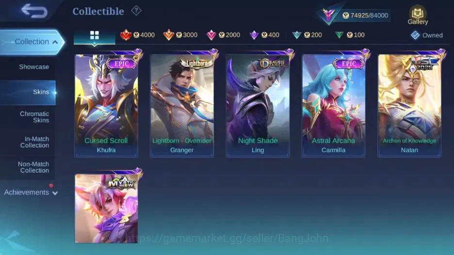 Mobile Legends: Bang Bang Accounts Global|Skin 344|Renowned|KOF Karina ,Saintsaiya Ba image 14