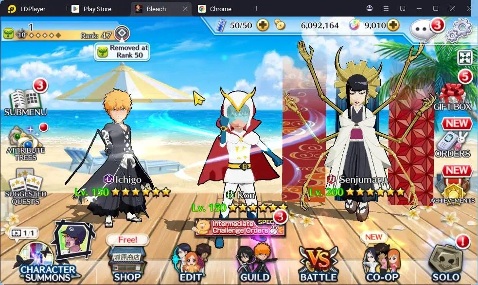 Bleach: Brave Souls Accounts Others Global | 9010 Orb+Fresh Story | Ichigo DT,KON KT,Senjumaru TYBW25,Ichigo TYBW25,Rangiku 1