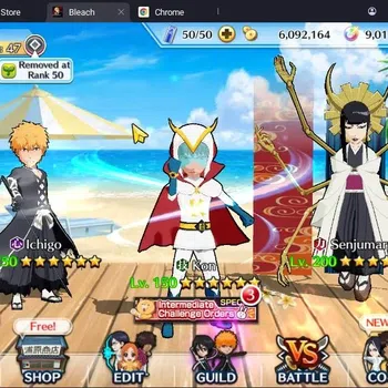 Bleach: Brave Souls Accounts Others Global | 9010 Orb+Fresh Story | Ichigo DT,KON KT,Senjumaru TYBW25,Ichigo TYBW25,Rangiku
