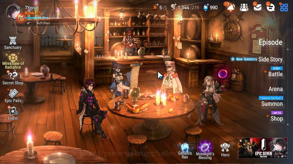 Epic Seven Accounts ASIA Unverif|New Era|2 ML(EW Ludwig, Harsetti)+ Fe image 1