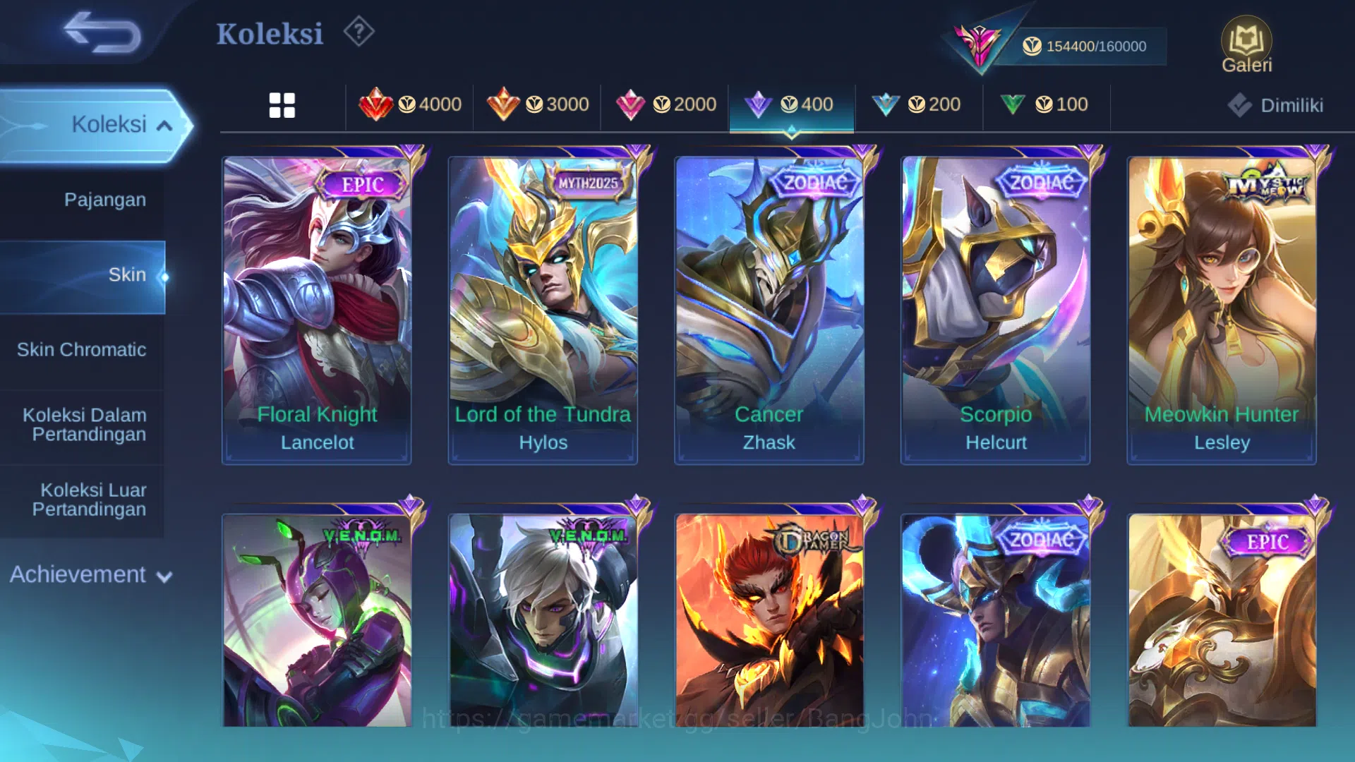 Mobile Legends: Bang Bang Accounts Hero 131 | Skin 484 | Ex Glory 55 | Legend Saber | image 18