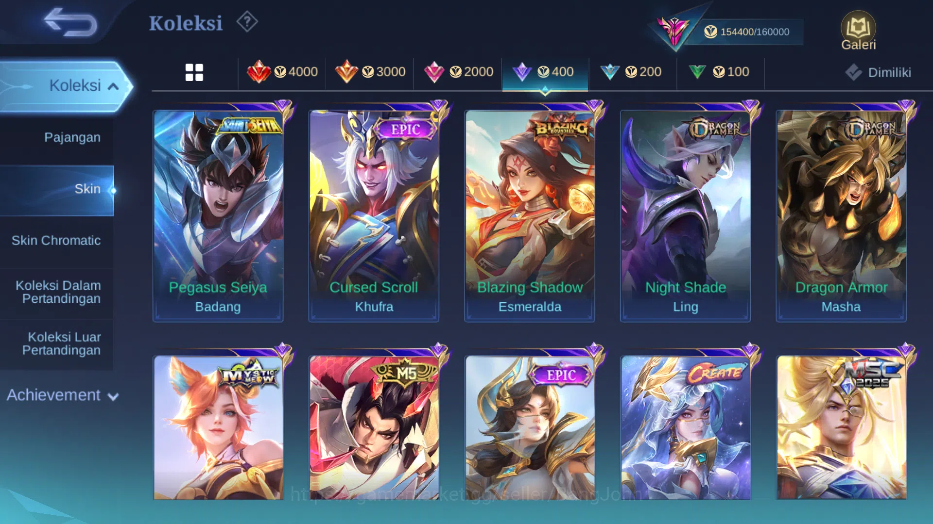 Mobile Legends: Bang Bang Accounts Hero 131 | Skin 484 | Ex Glory 55 | Legend Saber | image 20