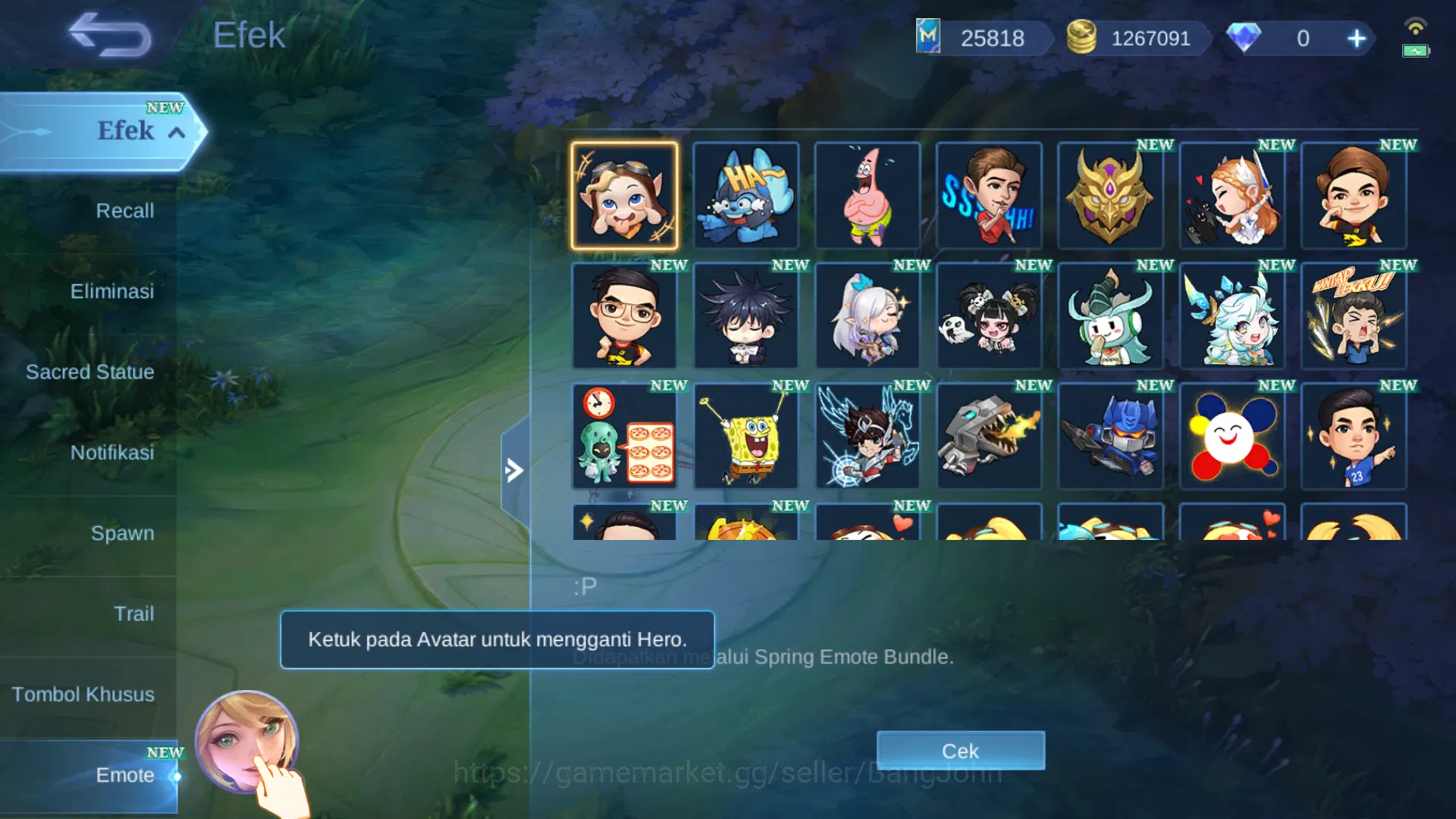 Mobile Legends: Bang Bang Accounts Hero 131 | Skin 484 | Ex Glory 55 | Legend Saber | image 7