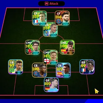 eFootball Accounts Legends & Iconic Players Mobile|PW 3145|Bigtime Kvaratskhelia, Epic Hazard, Cantona,Rui