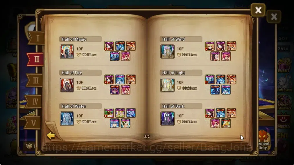 Summoners War: Sky Arena Accounts End-Game ASIA | Lv100 4LND(Dorothy,Azure Dragon Sword Light,Mi Ying,Arella) 36NB5 14