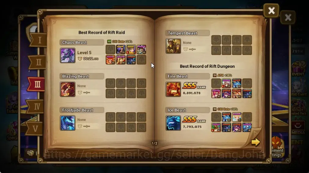 Summoners War: Sky Arena Accounts End-Game ASIA | Lv100 4LND(Dorothy,Azure Dragon Sword Light,Mi Ying,Arella) 36NB5 15