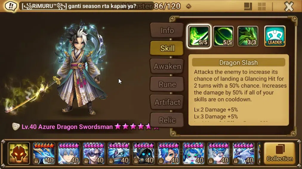 Summoners War: Sky Arena Accounts End-Game ASIA | Lv100 4LND(Dorothy,Azure Dragon Sword Light,Mi Ying,Arella) 36NB5 2