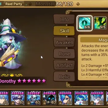 Summoners War: Sky Arena Accounts End-Game ASIA | Lv100 4LND(Dorothy,Azure Dragon Sword Light,Mi Ying,Arella) 36NB5