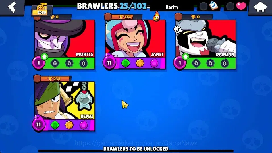 Brawl Stars Accounts 2089 Trophies|5,5K Bling| 25 Brawlers, 4 Max Lvl image 12