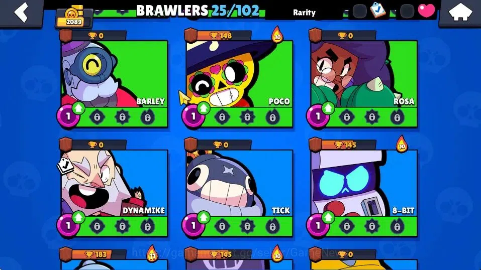 Brawl Stars Accounts 2089 Trophies|5,5K Bling| 25 Brawlers, 4 Max Lvl image 9