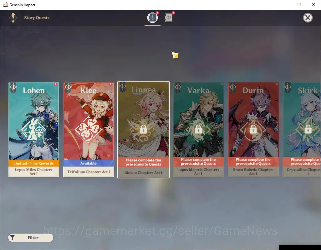 Genshin Impact Accounts ASIA|AR 35|BD Unset|4 Limited +4(*5 Standard)|Colu image 12