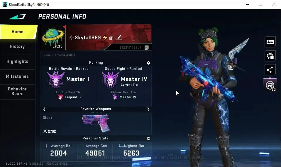 Blood Strike Accounts ASIA|ETERNAL DEagle|Collab TokRev[FN2000,MCX,Takem image 2