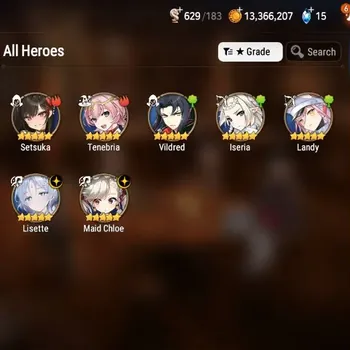 Epic Seven Accounts Starter Global Unverif|Starter|2 ML [Lisette,Maid Chloe]+ 5*5 Char|POH+BLESS ON|Check SS|Stove(ES1326Z)