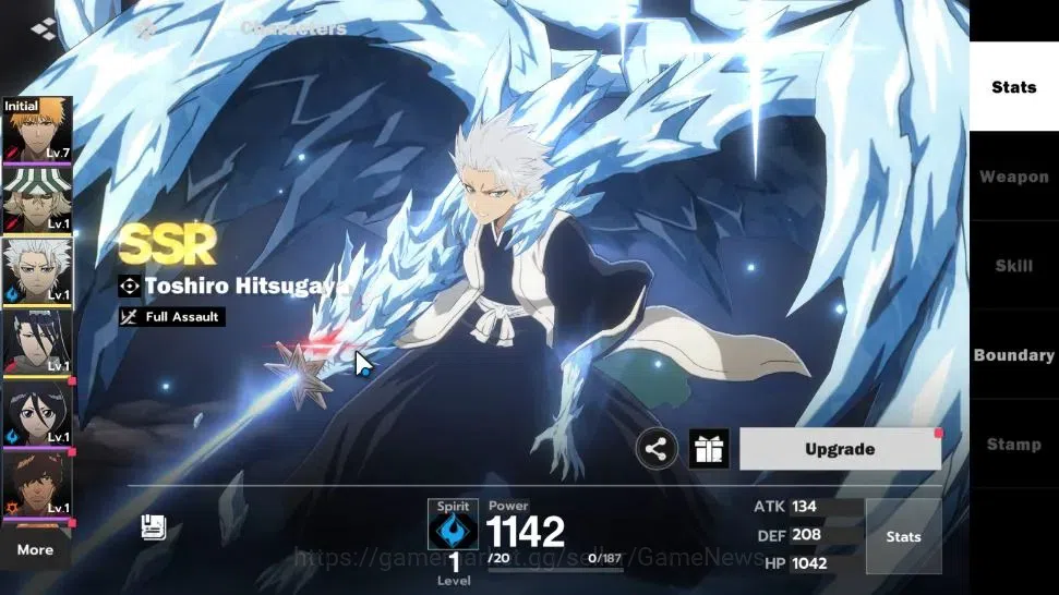 BLEACH: Soul Resonance Accounts Crunchyroll NA |Fresh Starter LV 3|3 SSR Toshiro H image 2
