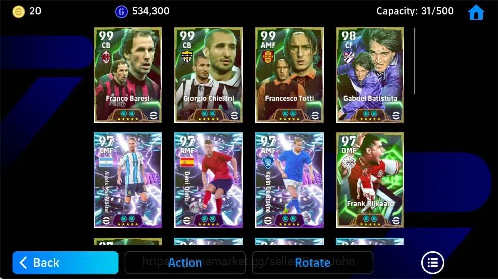 eFootball Accounts Android|PW 3183|Franco Baresi Epic,Giorgio Chlelin image 4