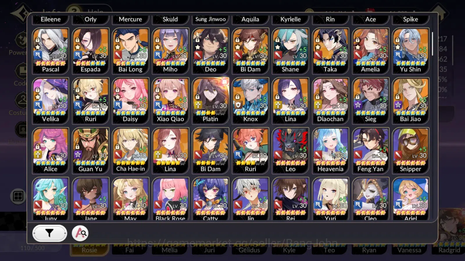 Seven Knights Re:Birth Accounts Global | 5 EX7 Fai,Juri,Rosie,Melia,Gelidus |27TC6 image 11
