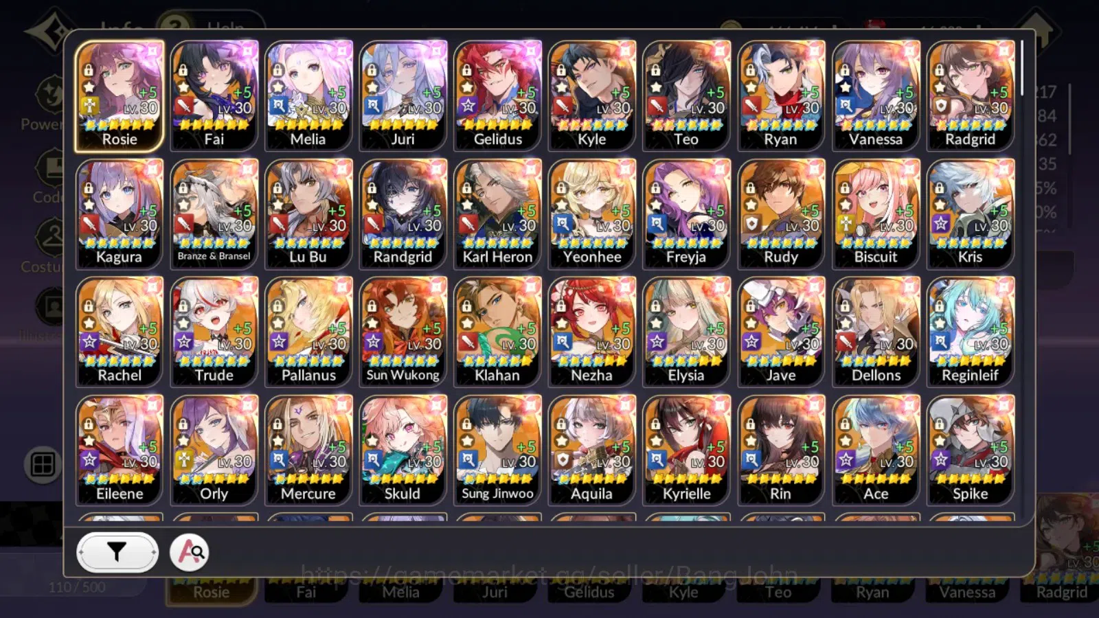 Seven Knights Re:Birth Accounts Global | 5 EX7 Fai,Juri,Rosie,Melia,Gelidus |27TC6 image 12