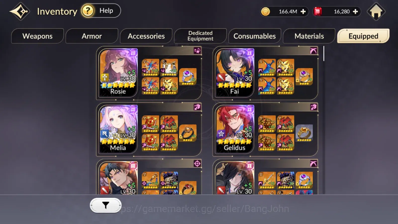 Seven Knights Re:Birth Accounts Global | 5 EX7 Fai,Juri,Rosie,Melia,Gelidus |27TC6 image 3