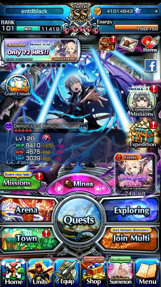 Grand Summoners Accounts End-Game Global|Rank 101|14 Ascend +13 TW (DL Rimuru,DLS Rimuru,Kenshin 1