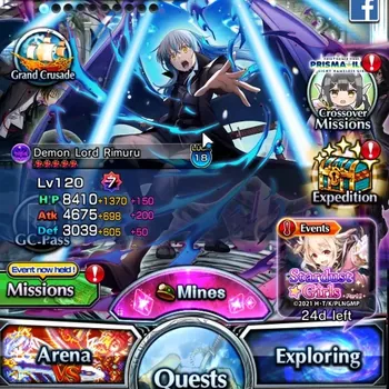 Grand Summoners Accounts End-Game Global|Rank 101|14 Ascend +13 TW (DL Rimuru,DLS Rimuru,Kenshin