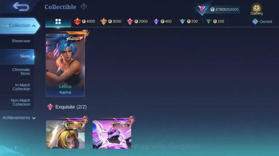 Mobile Legends: Bang Bang Accounts Global|Hero 132|Skin 237|Renowned|KOF Karina,Colle image 5