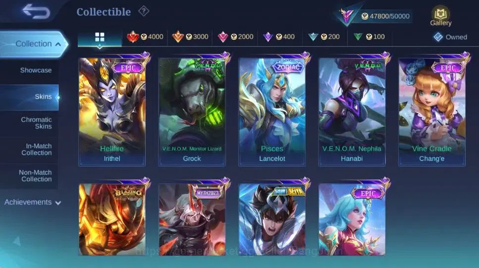 Mobile Legends: Bang Bang Accounts Global|Hero 132|Skin 237|Renowned|KOF Karina,Colle image 9