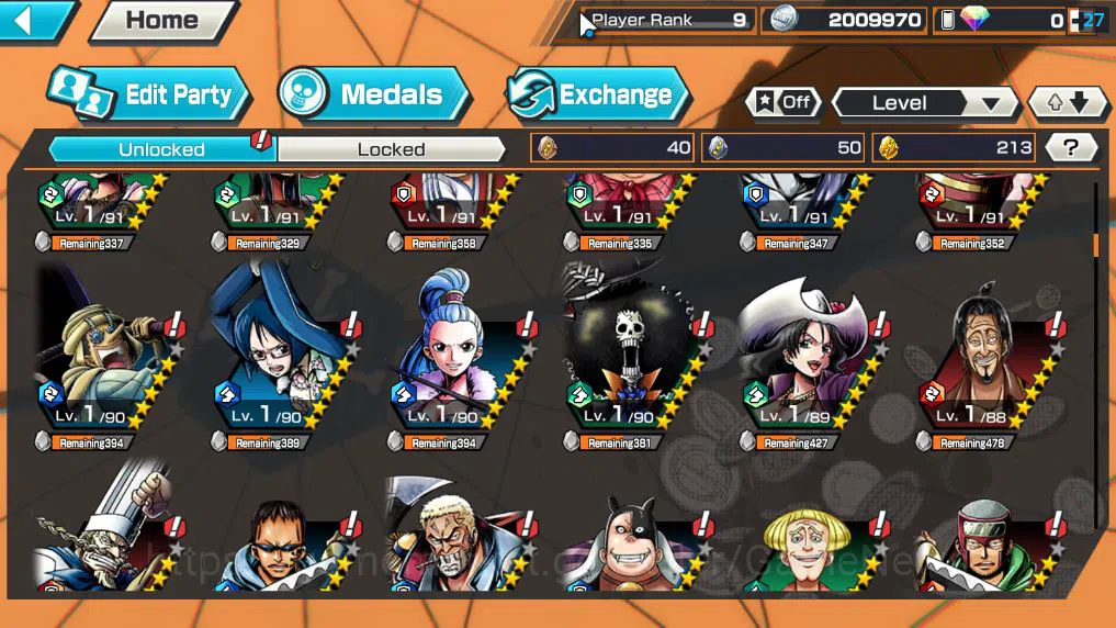 One Piece Bounty Rush Accounts Global|4 EX |RO Roronoa Zoro,AMS[Borsalino],Bp Kuz image 8