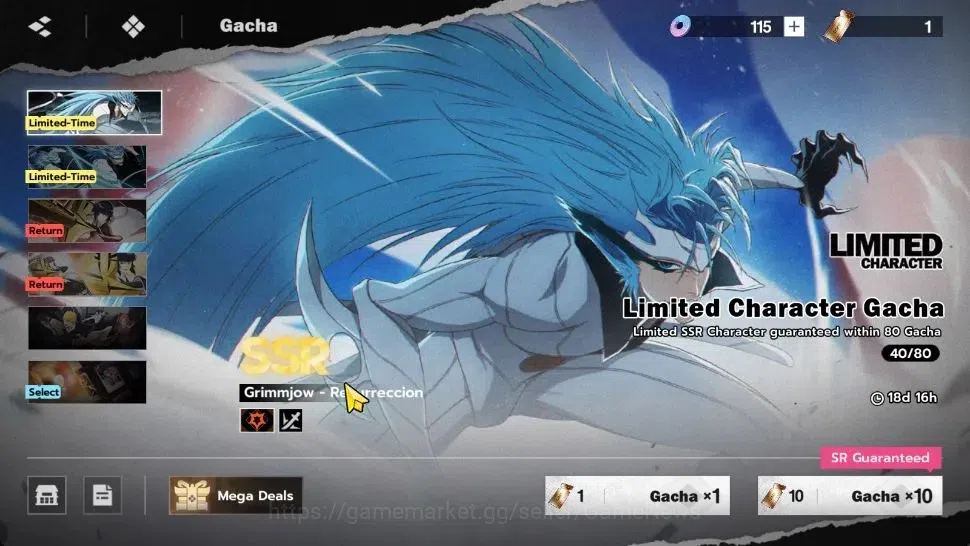 BLEACH: Soul Resonance Accounts NuverseSEA Starter LV 48|5 SSR [(Soi FonB1, Yoruic image 19