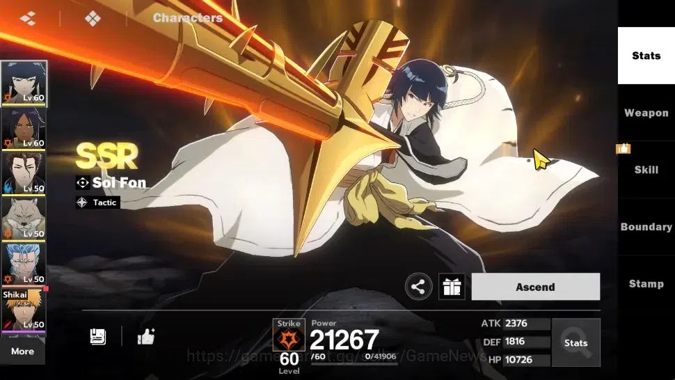 BLEACH: Soul Resonance Accounts NuverseSEA Starter LV 48|5 SSR [(Soi FonB1, Yoruic image 3