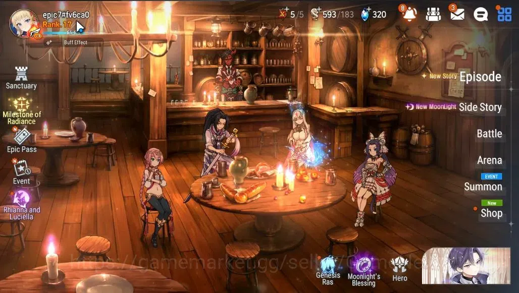 Epic Seven Accounts GLOBAL Unverif|NewEra|3 ML(NM Luna,DK Sharun,WOTM image 1