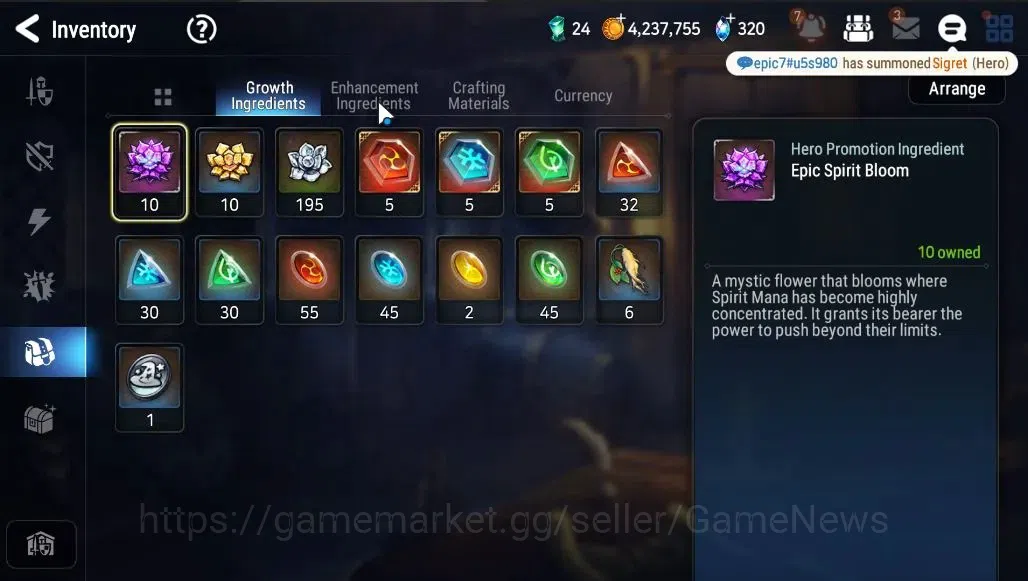 Epic Seven Accounts GLOBAL Unverif|NewEra|3 ML(NM Luna,DK Sharun,WOTM image 19