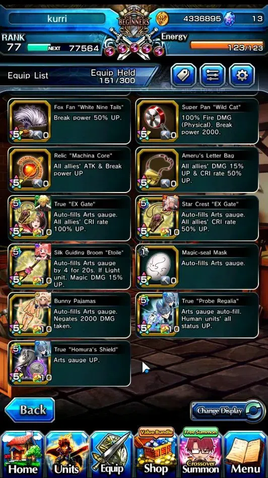 Grand Summoners Accounts Global|Rank 77|21 Ascend+6 TW|(Paladin Roy,H Inumu image 13