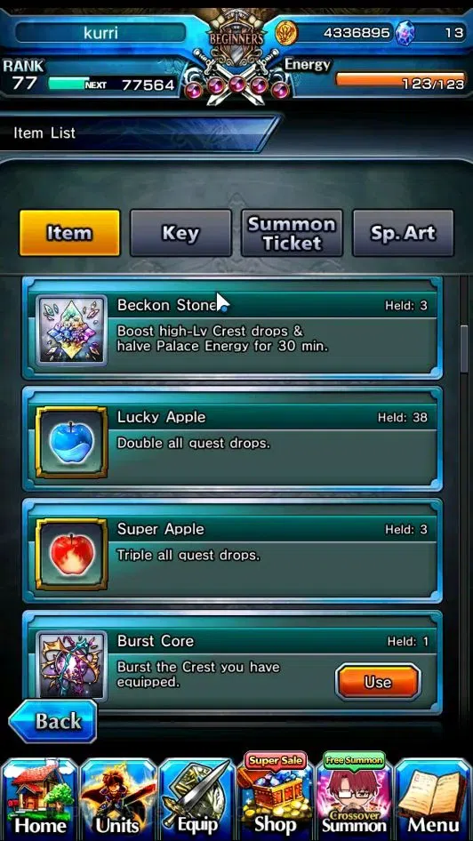 Grand Summoners Accounts Global|Rank 77|21 Ascend+6 TW|(Paladin Roy,H Inumu image 3