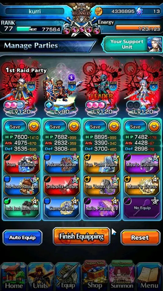 Grand Summoners Accounts Global|Rank 77|21 Ascend+6 TW|(Paladin Roy,H Inumu image 4