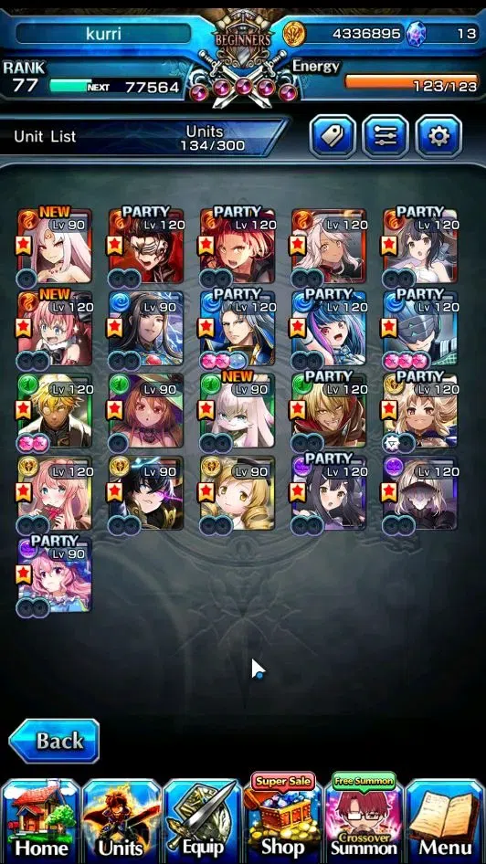 Grand Summoners Accounts Global|Rank 77|21 Ascend+6 TW|(Paladin Roy,H Inumu image 5