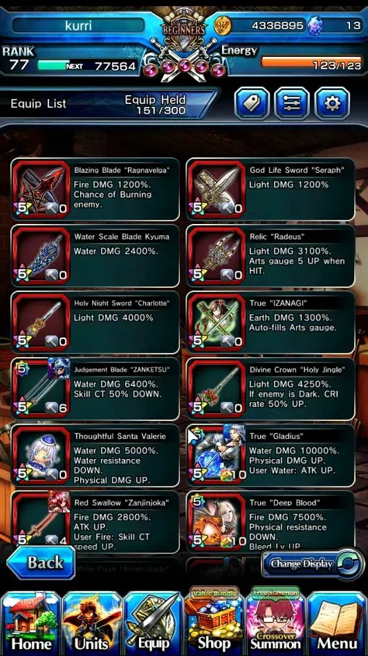 Grand Summoners Accounts Global|Rank 77|21 Ascend+6 TW|(Paladin Roy,H Inumu image 7
