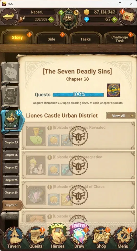 The Seven Deadly Sins: Grand Cross Accounts ASIA|4,8M CC|67 DM+31 LS|5 LR+8 UR+Many Collab|NMe image 18