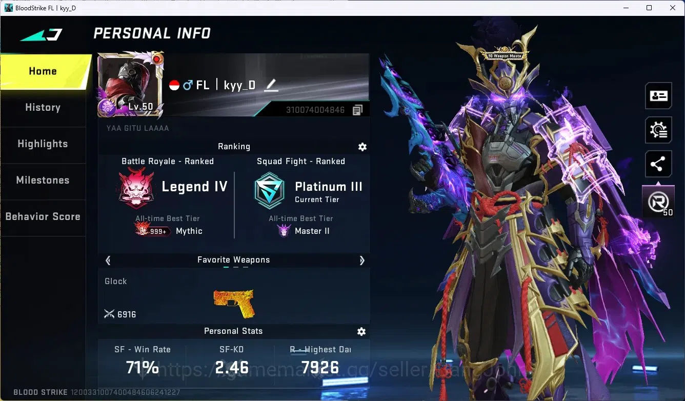 Blood Strike Accounts ASIA | 2 Ultra Melee: Kukri-Nexora&Lightblade | 7 image 1