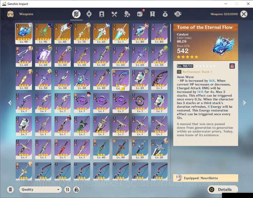 Genshin Impact Accounts ASIA|AR 55|5 Limited+6(*5Weapon)|Neuvillete+Sign,C image 12