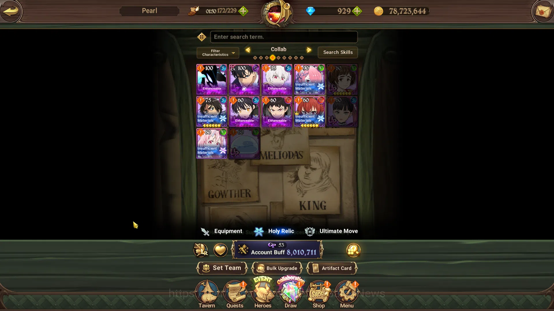 The Seven Deadly Sins: Grand Cross Accounts Asia|929 Gems|14 UR + Collab (Solev,Fire Force,Mad image 11