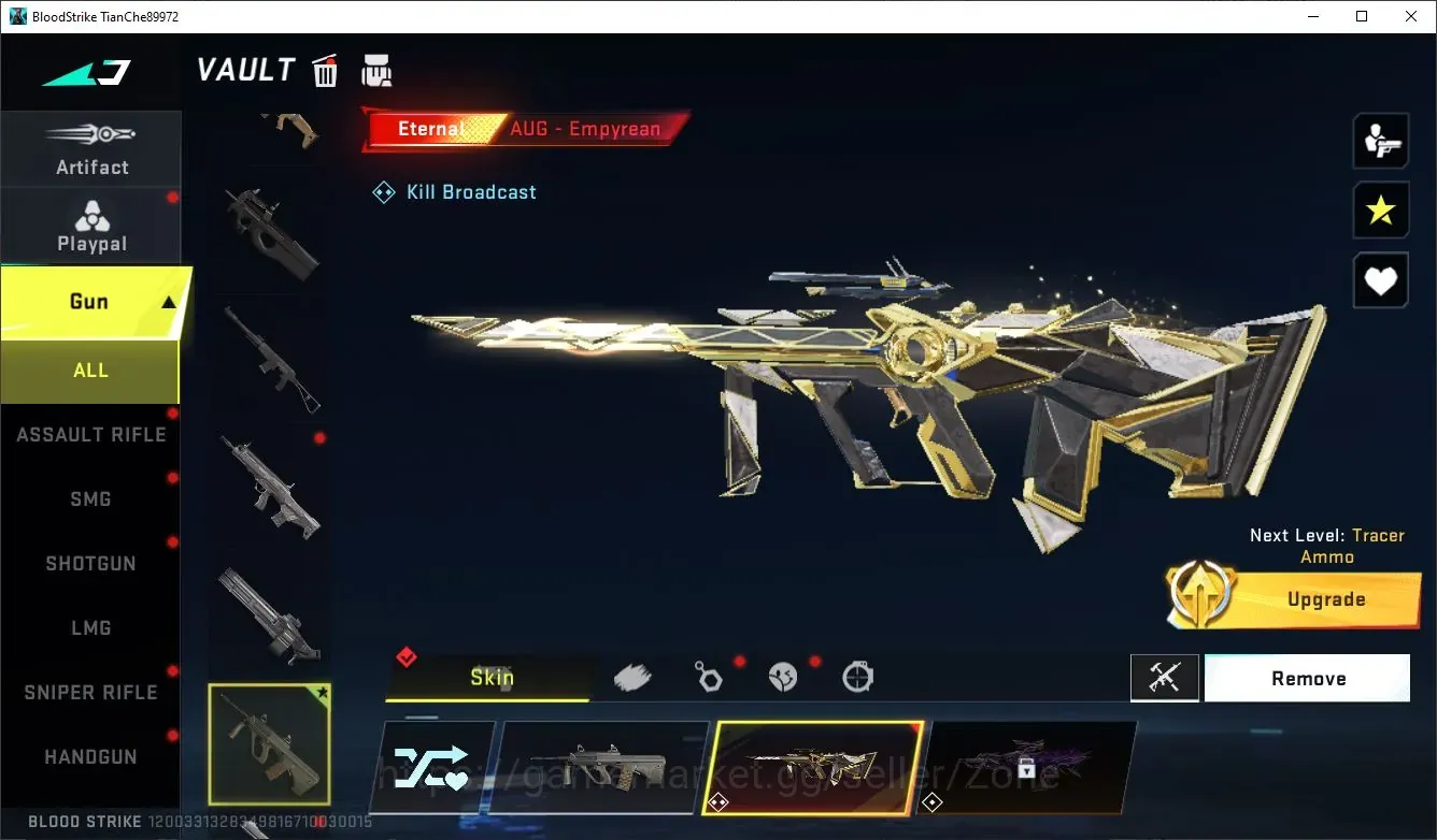 Blood Strike Accounts High-End ASIA|1ETERNAL: AUG-Empyrean Lv2| 3 LEGENDARY GUN | 1 EPIC Rename Card|Check 1