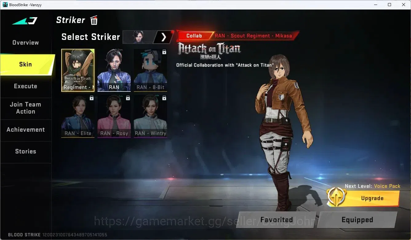 Blood Strike Accounts ASIA | Collab M700-Thunder Gun AOT | 7 Legendary S image 3